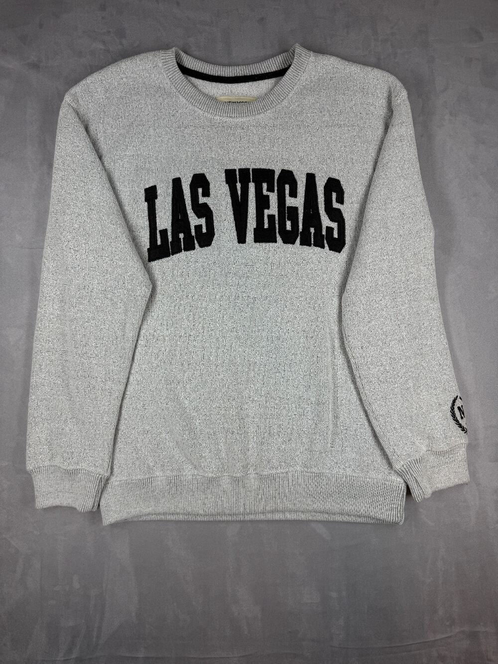 New York Popular Las Vegas Sweatshirt Adult Med Gray Black NWOT